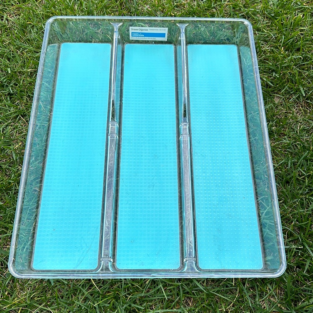 Room Essentials 3 compartment acrylic drawer organizer